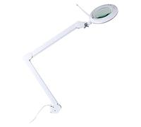 Showlite LL-6095D-Pro Lampada Lente LED 60 x SMD-LED 9W 3/5 Diottrie | Lampada lente con 60 SMD-LED per illuminazione uniforme, Lenti d’ingrandimento con 3 e 5 diottrie, Morsetto da tavolo robusto