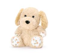 shownicer Cuscino termico di peluche per cani, 0,8 kg, per il riscaldamento nel microonde, ideale come regalo per adulti e bambini di 3 anni (bianco, 25 cm)