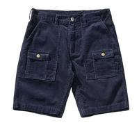 shownicer Pantaloncini Casual da Uomo in Velluto A Coste Estivo Pantaloni Corti Casual alla Moda Cargo Shorts Pantaloncini Sportivi Leggero Bermuda B Marina L