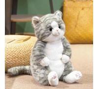 shownicer Peluche a forma di gatto seduto, grigio, 45 cm