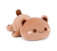 shownicer - Peluche a forma di tenero orsetto marrone, cuscino e peluche, giocattolo imbottito, da regalare a bambine, bambini e amanti dei peluche, 30 cm