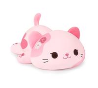 Shownicer - Peluche gattino, cuscino in peluche Kawaii, giocattolo di stoffa, cuscino per cuccioli, regalo per bambine di 3+ anni (Rosa, 30cm)