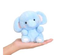 shownicer Peluche seduto, pratico e morbido, accessorio per la casa, decorazione da scrivania e da collezione, regalo per bambini e adulti (elefante, 13 cm)