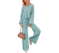 shownicer Tuta Donna Completo Sportivo Tuta 2 Pezzi Sportiva Tute Manica Lunga Pullover e Pantaloni Jogging Tuta Abbigliamento Sportivo Autunno Inverno A Verde Chiaro M