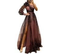 shownicer Vestito Donna Elegante Abito Cerimonia Vestito Lungo Estivi Scollo a V Senza Maniche Vestiti Stampa Floreale B Rosa S