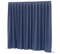 Showtec P&D - Tenda a pieghe con drappeggio, 300 x 400 cm, colore: Blu