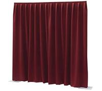 Showtec P&D Tenda Dimout 300 x 400 Pipa e drappeggio (Pleato, Rosso)