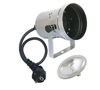 Showtec PAR 36 Pinspot Spot Light Argento Lucido Cromo 6 V 30 W Mirrorball + Lampada