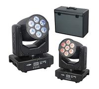 Showtec Shark Wash One - Set di 2 testine mobili a LED esagonali, 7 x 12 W