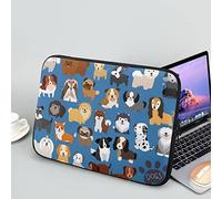 Showudesigns - Borsa da trasporto per laptop a forma di cane per donna, leggera, custodia portatile da 12 pollici, facile da pulire, divertente borsa per tablet