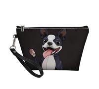Showudesigns - Borsa da viaggio per borsa da viaggio con borsa porta cosmetici Boston Terrier nero per ragazze cosmetici organizer per bambini scuola portapenne con cerniera