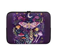 Showudesigns, custodia per laptop a forma di farfalla da 17 pollici per donne, borsa accessorio portatile facile da pulire, borsa per tablet in neoprene a forma di fungo