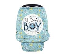 Showudesigns It is Boy Blue Coprisedili per bambini Multiuso-Allattamento al seno Copertine, carrello/seggiolone/copripasseggino, sciarpa Infinity, tettoie per seggiolino auto
