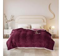 ShowyLive Coperta Pile, Super Morbida Coperta Invernale da 810 g/m² per Divano, Soggiorno -Coperta Lana Matrimoniale & Letto Singolo Adatto Adatto a Tutte le Stagioni (Rossa,180 * 200cm)