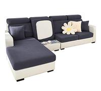 ShowyLive Copertura per gli Schienali per Divano Fodera per Cuscino Sedile del Divano - Alta Qualità & Lavabile (Tessuto, Grigio Scuro)