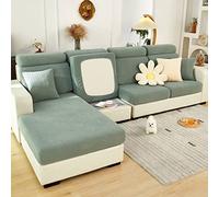 ShowyLive Copertura per gli Schienali per Divano Fodera per Cuscino Sedile del Divano - Alta Qualità & Lavabile, (Tessuto, Verde)