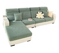 ShowyLive Copertura per gli Schienali per Divano Fodera per Cuscino Sedile del Divano - Alta Qualità & Lavabile (Foglie, Verdi)