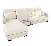 ShowyLive Copertura per Gli Schienali per Divano Fodera per Cuscino Sedile del Divano - Alta qualità & Lavabile (Tessuto, Bianco)