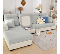 ShowyLive Copertura per gli Schienali per Divano Fodera per Cuscino Sedile del Divano - Alta Qualità & Lavabile (Tessuto, Grigio Chiaro)