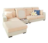 ShowyLive Copertura per gli Schienali per Divano Fodera per Cuscino Sedile del Divano - Alta Qualità & Lavabile (Tessuto, Beige)