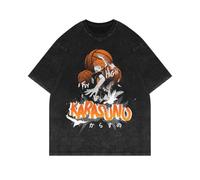 Shoyo Hinata T Shirt Tobio Kageyama Kuroo Tetsurou Maglietta con stampa anime Summer Fashion Washed Old Style Camicia a maniche corte girocollo unisex, Tipo 1, M