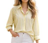 SHPEHU Camicia Donna,Camicia da Donna con Bottoni, Ideale per Il Lavoro in Ufficio O per Un Look Casual.
