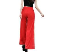 SHPEHU Pantaloni A Gamba Larga Pantaloni da Donna, Eleganti, A Vita Alta, alla Moda Autunnale, Pantaloni Femminili-Rosso-5Xl