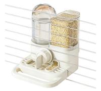 shpuuyy Abbeveratoio per Uccelli da Gabbia,Automatica con Posatoio - Alimentatore per Uccelli - per Canarini, Diamanti Mandarini, Parrocchetti, Calopsitte, Interno Esterno