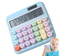 shpuuyy Big Calculator - Calcolatrice a 12 cifre con pulsanti grandi, con schermo inclinabile di 15 gradi, colorata, per lavoro, studenti, contabilità, lavoro, casa