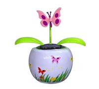 shpuuyy Fiori danzanti ad energia solare, decorazioni floreali per auto - Simpatico ornamento con che scuote la testa in vasi colorati, ad energia solare,Bobblehead solari per decorazioni