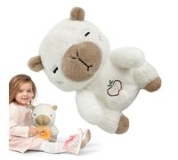 shpuuyy Peluche coccole lenitivo, peluche rilassante per la respirazione | Macchina del suono Succhietto Capibara | Peluche capibara rilassante con movimento respiratorio ritmico e luci musicali per