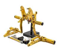 SHQXD Poggiapiedi per Moto per Honda GROM MSX125 MSX 125 2012 2016 2013 2014 2015 Pedana Posteriore per Moto Poggiapiedi Pedana Pedale in Lega di Alluminio CNC Pedana Posteriore Set(Gold)