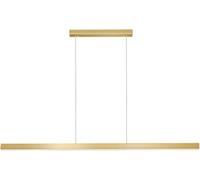 SHREALMS 39.4" Gold Linear LED Lighting Pendant Light - 40W, Long Strip Hanging Lights, Metal Modern Minimalist Suspension Lamps for Kitchen Island (Stepless Dimming)