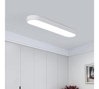 SHREALMS Plafoniera Corridoio Plafoniera Luce Lineare a LED Dimmerabile | Colore Luce Regolabile (3000K-6500K) | Plafoniere Moderne a Montaggio Piatto per Sala da Pranzo Corridoio (Bianco,60CM-60W)