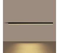 SHREALMS Plafoniera LED, Lampada da soffitto nera LED lineare Soffitto moderna Minimalista Quadrata, Lampadari a Striscia Lunga per Camera da letto Soggiorno Cucina Studio Corridoio (Dimmable,146.5cm)