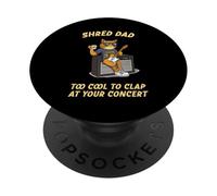Shred Dad Tool Cool Cool Rock & Roll Cat Dad suona la chitarra divertente PopSockets PopGrip Adesivo
