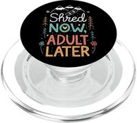 Shred Now, disegno di montagna per adulti, per snowboard e snowboard PopSockets PopGrip per MagSafe