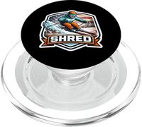 Shred Sci Sciatore Amante degli sport invernali Stazione sciistica Americana PopSockets PopGrip per MagSafe