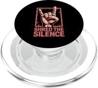 Shred The Silence Metal Gesto Mano Corna Musica Rock Fan PopSockets PopGrip per MagSafe