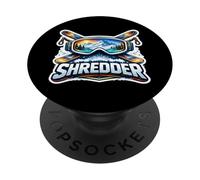 Shredder Sciatore Triturazione Gnar Citazione Sci Maestro di sci PopSockets PopGrip Adesivo
