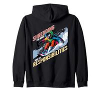 Shredding The Gnar And My Responsibilities Felpa con Cappuccio