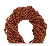 Shreecrystalsbeads Perline di corallo rosso di bambù a forma rotonda per la creazione di gioielli, forniture di gioielli, perline di corallo da 4 a 4,5 mm, 1 filo ciascuno di 40,6 cm di lunghezza