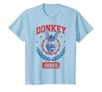 Shrek 4th of July Donkey Collegiate Poster Maglietta, Bambini, Celeste, 2 Anni