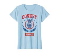 Shrek 4th of July Donkey Collegiate Poster Maglietta, Donna, Celeste, 3XL
