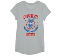 Shrek 4th of July Donkey Collegiate Poster Maglietta, Ragazze, Grigio Melange, M
