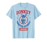 Shrek 4th of July Donkey Collegiate Poster Maglietta, Uomo, Celeste, 3XL