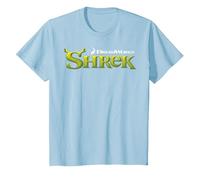 Shrek Classic Movie Logo Maglietta, Bambini, Celeste, 4 Anni