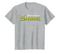 Shrek Classic Movie Logo Maglietta, Bambini, Grigio Melange, 2 Anni