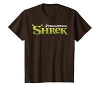 Shrek Classic Movie Logo Maglietta, Bambini, Marrone, 6 Anni