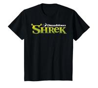 Shrek Classic Movie Logo Maglietta, Bambini, Nero, 4 Anni